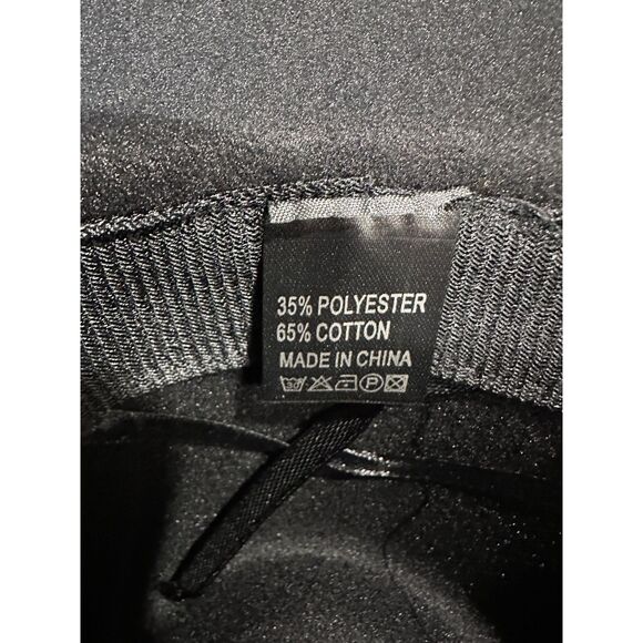 NWOT Western Style Black Felt Hat Adjustable Side Under Chin Strap - Picture 5 of 6